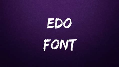 Edo Font Free Download