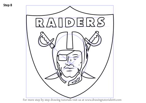 Learn How to Draw Oakland Raiders Logo (NFL) Step by Step : Drawing ...