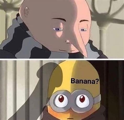 banana?, gru, minion, confused minion, banana Blank Template - Imgflip