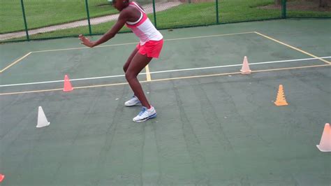 Cori Coco Gauff training footwork structure and reaction with moving up ...