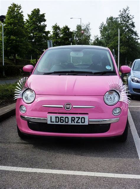 Fiat 500 - Pink with lashes! | Fiat 500, Fiat 500 pink, Fiat