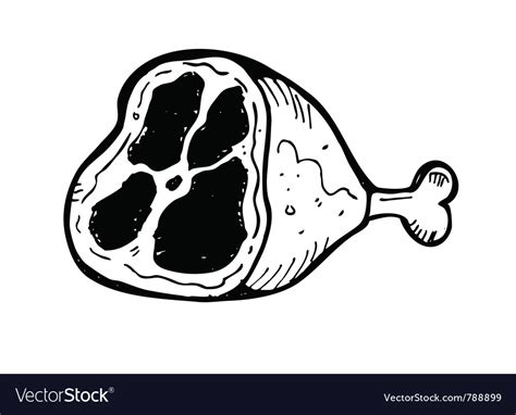 Raw meat Royalty Free Vector Image - VectorStock