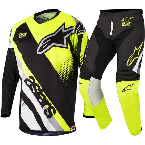 Alpinestars NEW Mx 2018 Racer Supermatic Black Fluro Adults Motocross ...