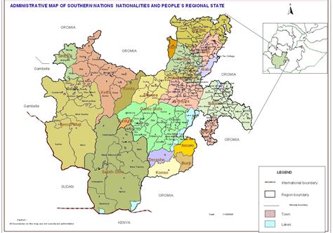 Detailed Map of Sidama Region