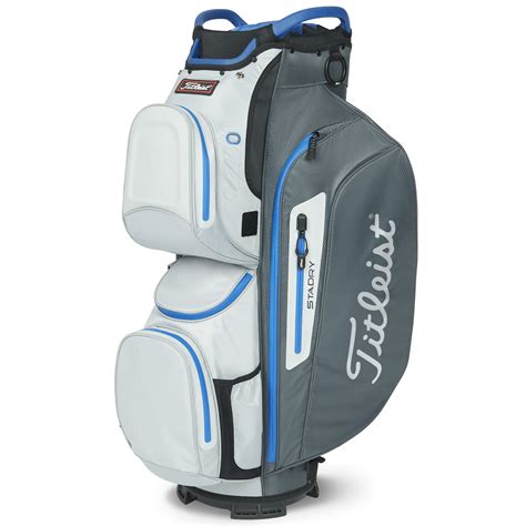 Titleist Cart 15 StaDry Waterproof Golf Cart Bag Charcoal/Grey/Royal ...