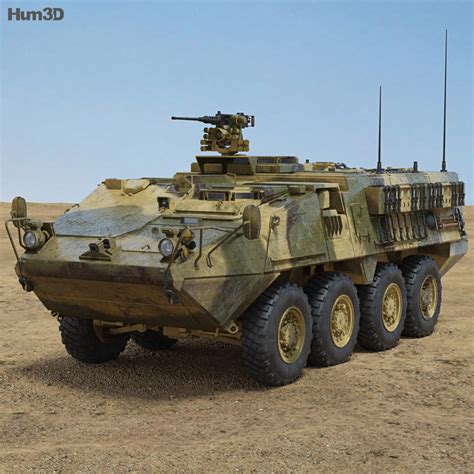 M1126 Stryker ICV with HQ interior 3D model - Download Fighting Vehicle ...