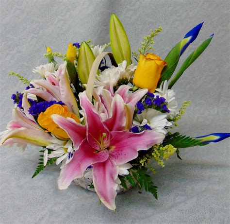 Stargazer mix bouquet basket. Stargazer, Denver, Expressions, Goodies ...