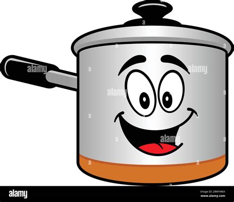 Cooking Pot Mascot - A cartoon illustration of a Cooking Pot Mascot ...