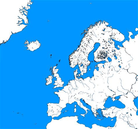 Blank Map Of Europe No Borders - Carolina Map