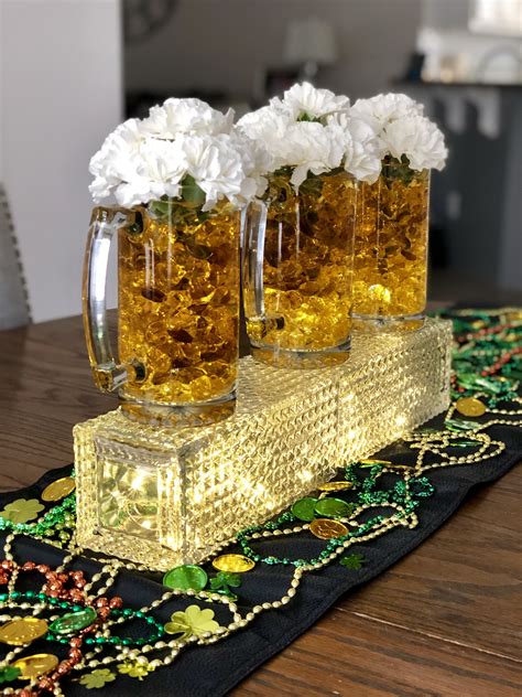 Cheers for Beers Centerpiece St. Patricks Day | Beer themed birthday ...