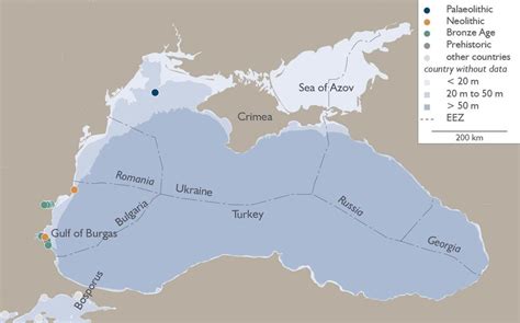 1 General map of the Black Sea showing distribution of underwater ...