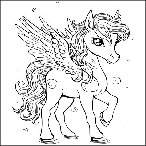 Pegasus Coloring Book : Pegasus Coloring Pages for kids | Made By Teachers