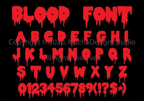 Blood Font SVG Blood Alphabet SVG Horror Font SVG Terror - Etsy