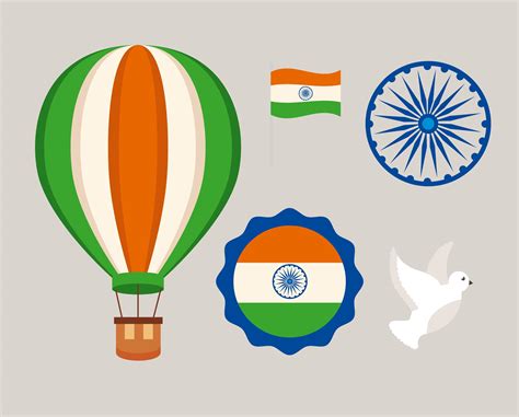 India independence day icon collection 3753836 Vector Art at Vecteezy