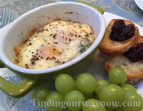 Shirred Eggs with Spinach and Parmesan Cheese: #Recipe - Finding Our ...