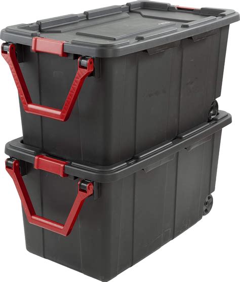 Heavy Duty Storage Bins With Wheels : Mount It Work It Bins 60 Liters ...