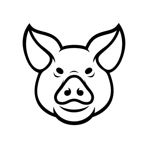 pig head logo 7955104 Vector Art at Vecteezy