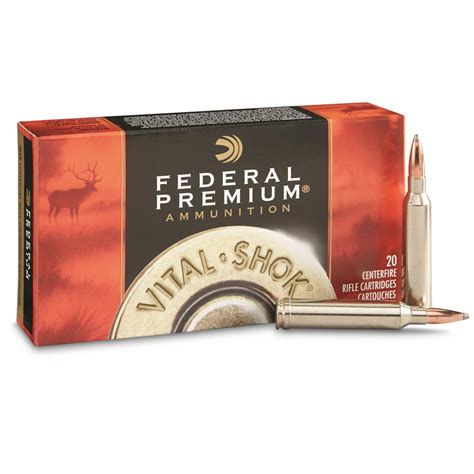 Federal Premium, Vital-Shok Nosler Partition, 7mm Remington Magnum, NP ...