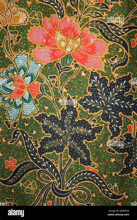 Indonesian batik fabric wall hanging, traditional peacock javanese ...