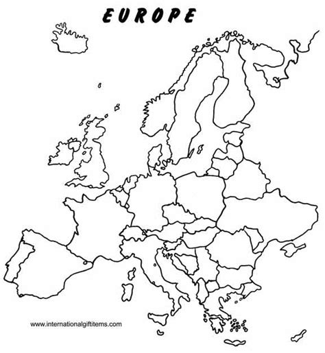 Blank Map of Europe, Outline Map of Europe, Collect European Country ...