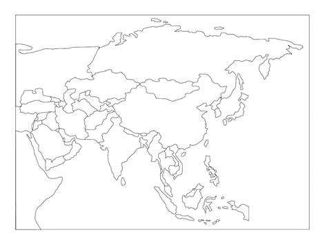 Mapa Asia Blanco | Mapa