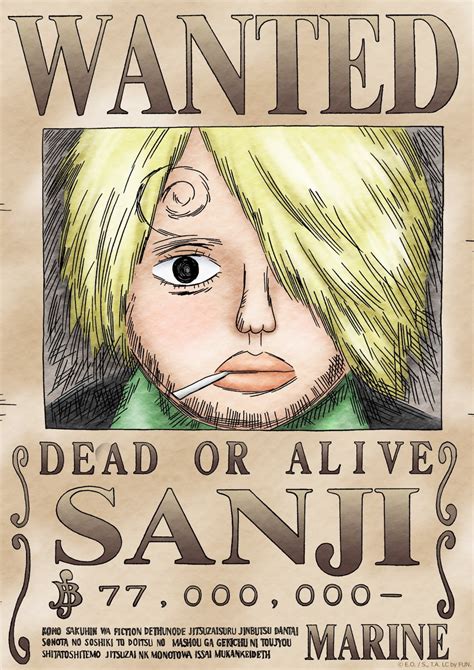 One Piece - Wanted Poster - Sanji - Walmart.com