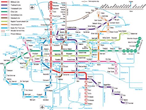 Osaka subway map