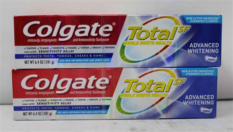 Colgate Total SF Advanced Whitening XL SIZE Toothpaste 10-pack Of 6.4 ...