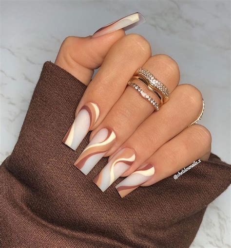 About Nails’s Instagram post: “Coffe swirls♥️Rate these 1-10👇Drop a ...