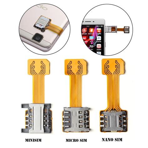 1PC Universal TF Hybrid Sim Slot Dual SIM Card Adapter Micro SD ...