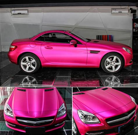 New Satin Chrome Pink Decal Vinyl Car Body Wrap Film Sticker Adhesive ...