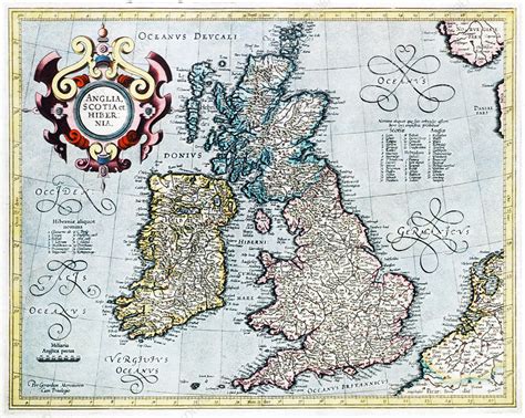 16th century map of the British Isles - Stock Image - E056/0036 ...