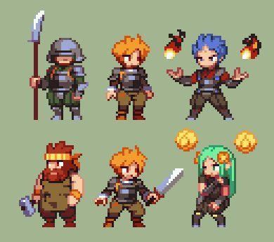 Chunky Pixel Art Characters How To Pixel Art, Image Pixel Art, Game ...