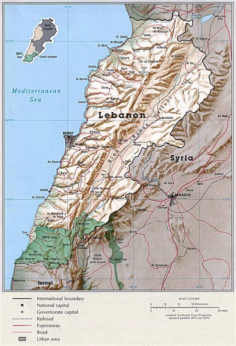 Lebanon Maps | Printable Maps of Lebanon for Download