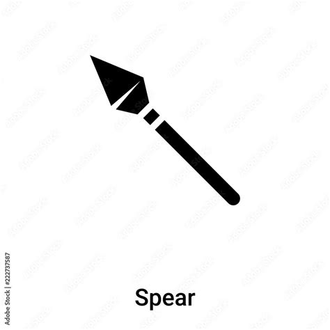 Spear icon vector isolated on white background, logo concept of Spear ...