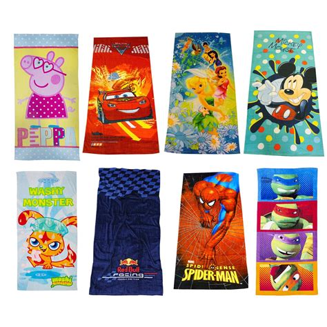 Kids Disney and Character Towels - Childrens Large Beach Bath Towels ...