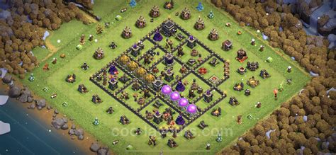 Best Base TH9 with Link, Hybrid Anti Everything - Town Hall Level 9 ...