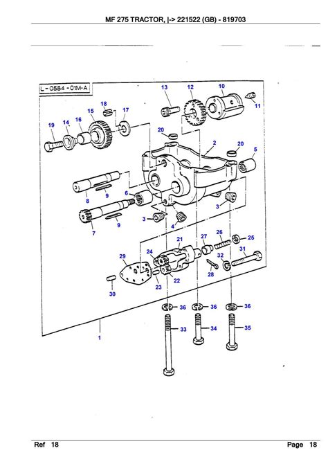 Massey Ferguson MF 275 TRACTOR (- 221522 (GB)) Parts Catalogue Manual ...