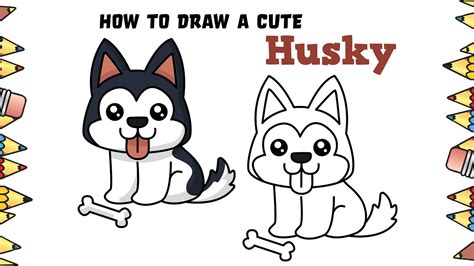 How To Draw A Cute Husky (Easy and Step by Step) - YouTube