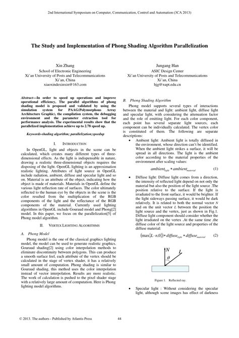 (PDF) The Study and Implementation of Phong Shading Algorithm ...