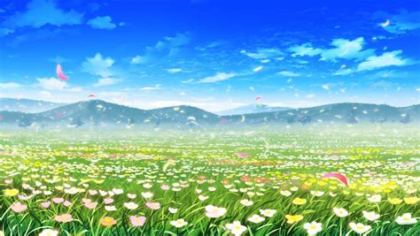 Anime Flower Field Wallpapers - Top Free Anime Flower Field Backgrounds ...