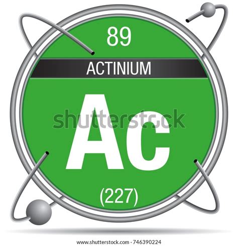 Actinium Symbol Inside Metal Ring Colored Stock Vector (Royalty Free ...