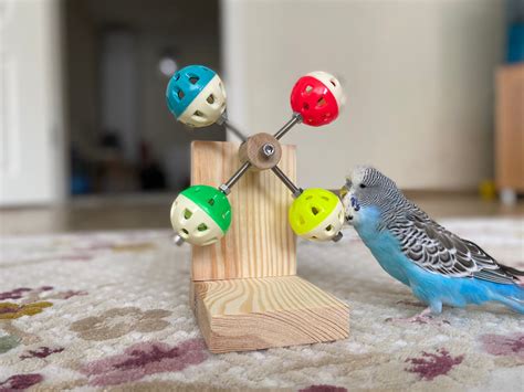 Rotating Bird Toy with bell budgie toy parakeet toy parrot | Etsy