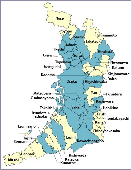 Regions & Cities: Osaka Prefecture