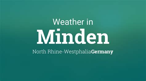 Weather for Minden, North Rhine-Westphalia, Germany