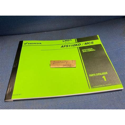 Honda Wave110 Dx / Wave DX 110 Parts Catalog (photostat) | Shopee ...