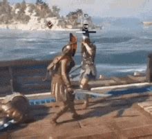 Assassins Creed Odyssey Spartan Kick GIF - Assassins Creed Odyssey ...