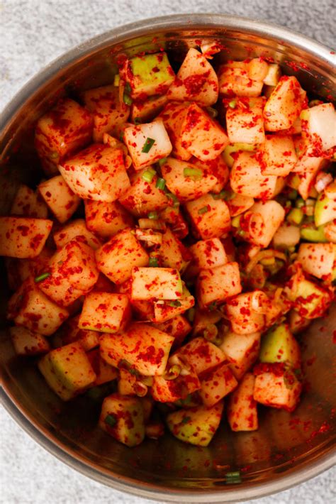 Kkakdugi - Korean Radish Kimchi (Paleo, Whole30, Keto, Vegan Option ...