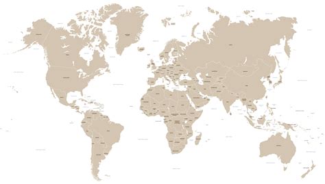 Vector World Map With All Countries - Maproom