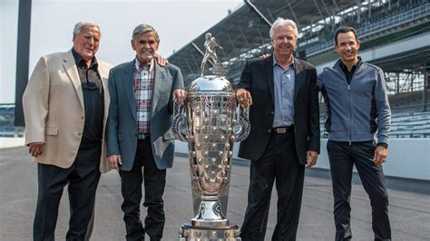 All four 4-time Indy 500 winners gather at Indianapolis Motor Speedway